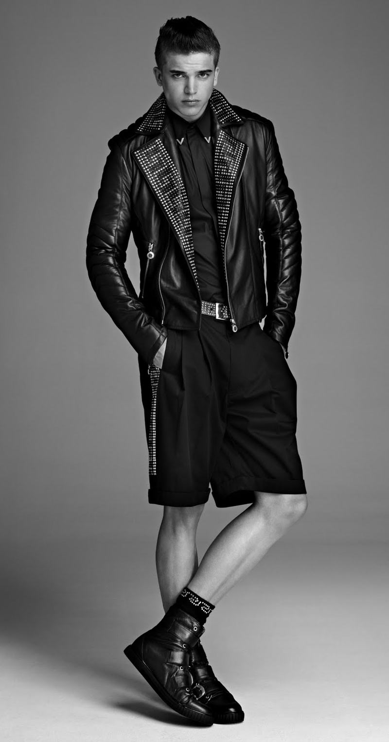 Versace h&m hotsell leather jacket