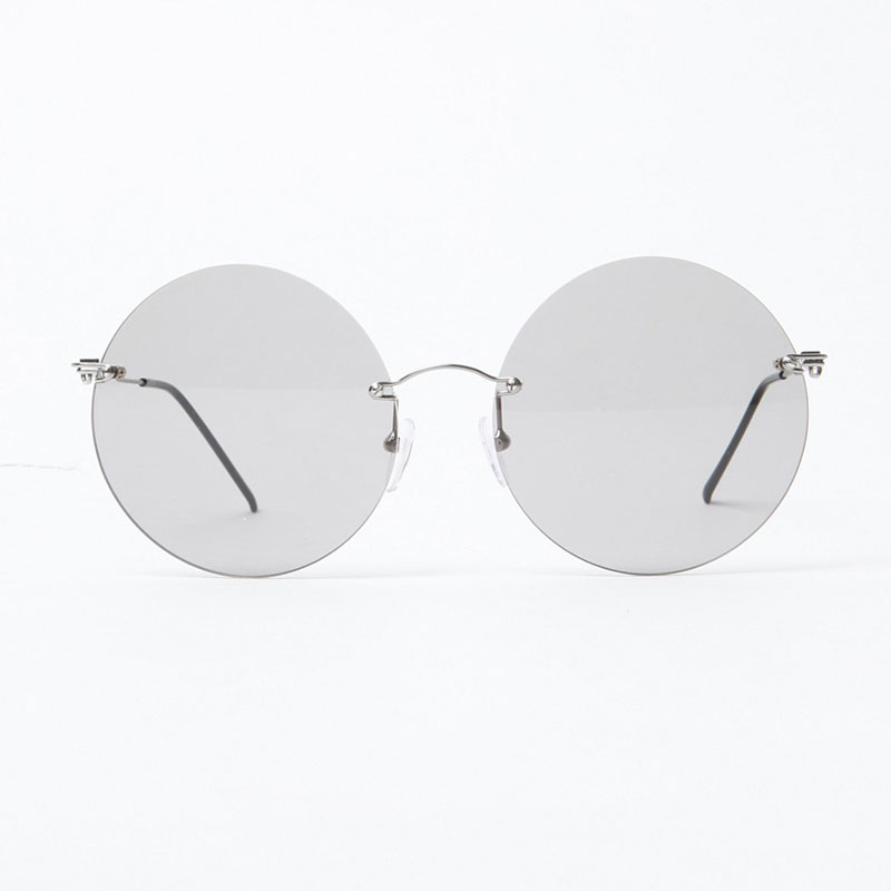 Round cheap frameless sunglasses