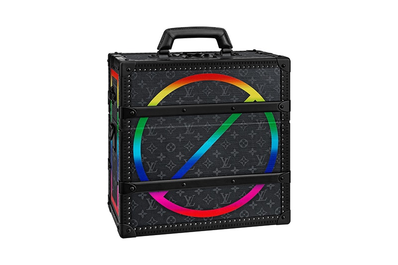 Louis Vuitton Virgil Abloh Rainbow x and Black Taiga Danube PM Black Hardware, 2019, Handbag