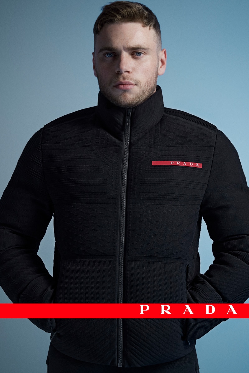 prada linea rossa down jacket