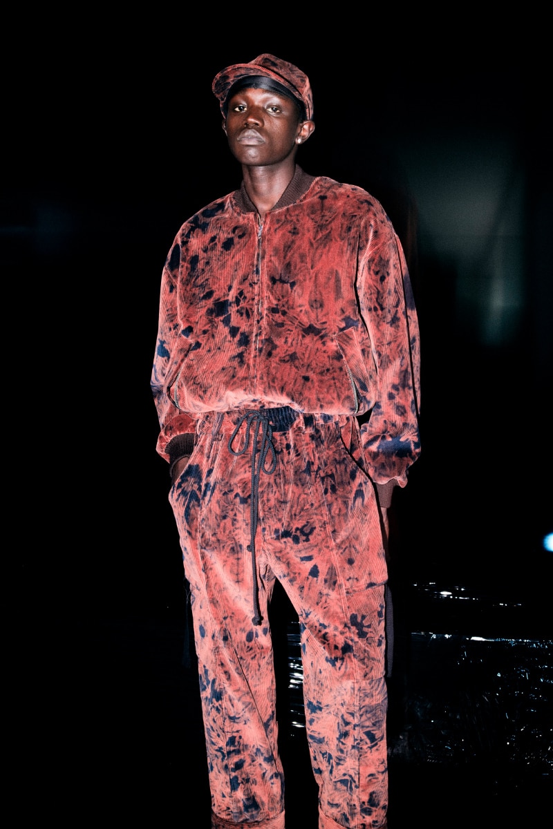 SONG FOR THE MUTE, Tie Dyed Cropped Cargo Pants, Men