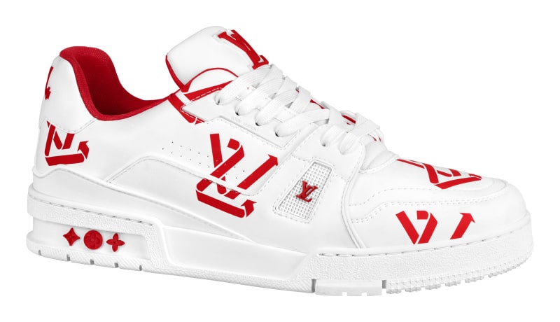 Louis Vuitton presenta su nueva zapatilla LV Trainer colaboración con  (RED), la organización para luchar contra el sida diseñada por Virgil Abloh  – Zarpado