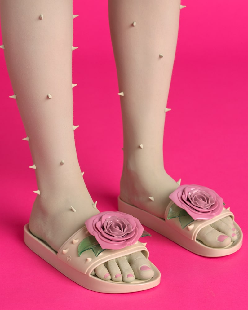 Louis Vuitton, plastic pink slippers - Unique Designer Pieces