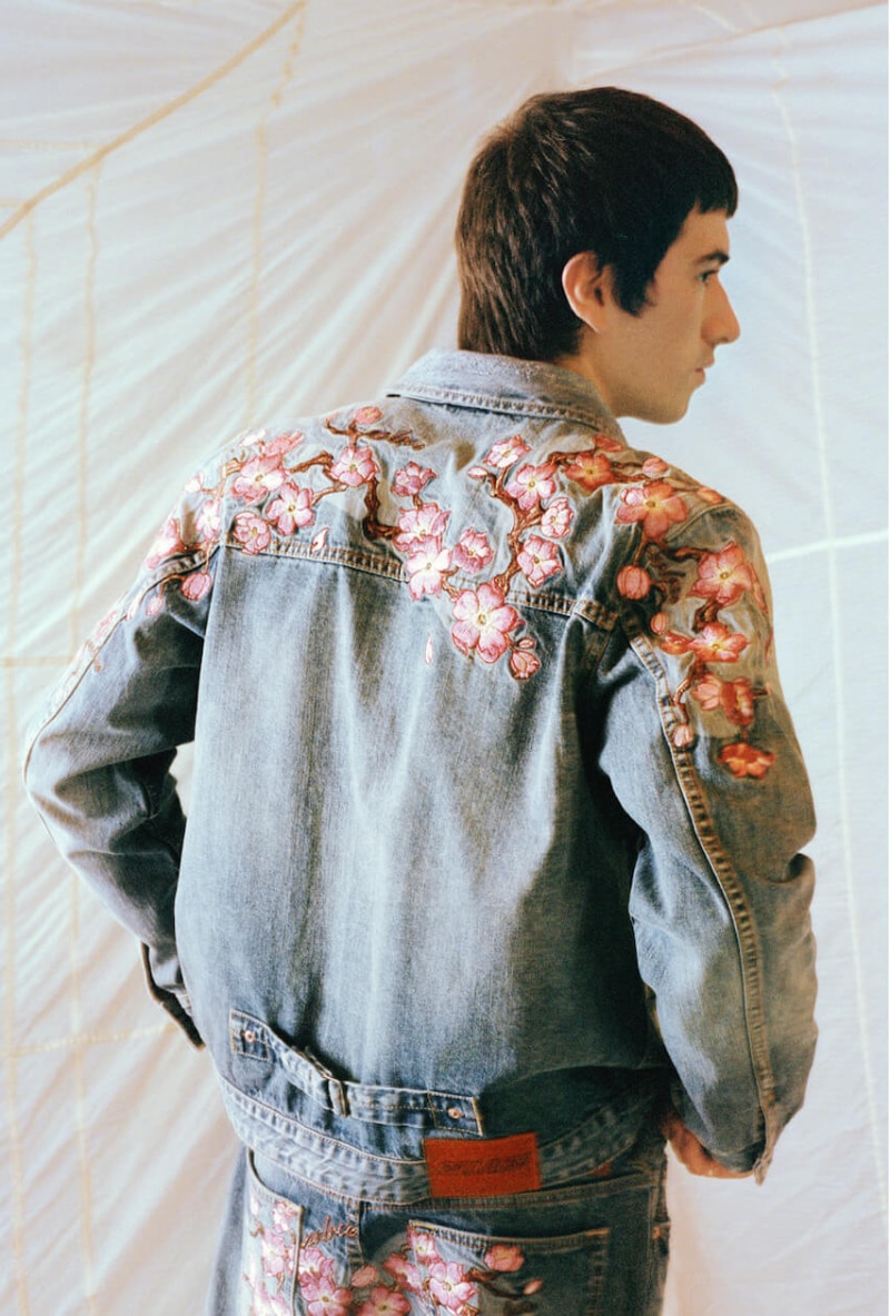 PALACE EVISU TYPE ONE DENIM JACKET CAMO-