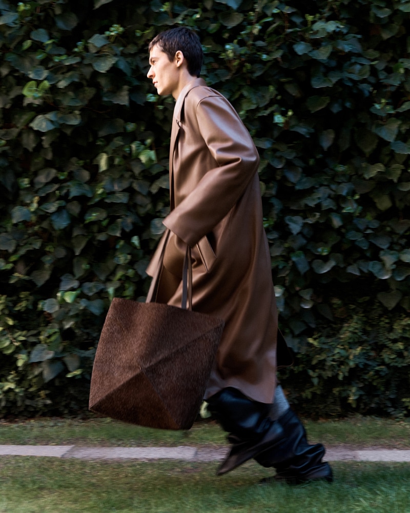 Loewe Puzzle Medium Leather Shoulder Bag in Brown for Men