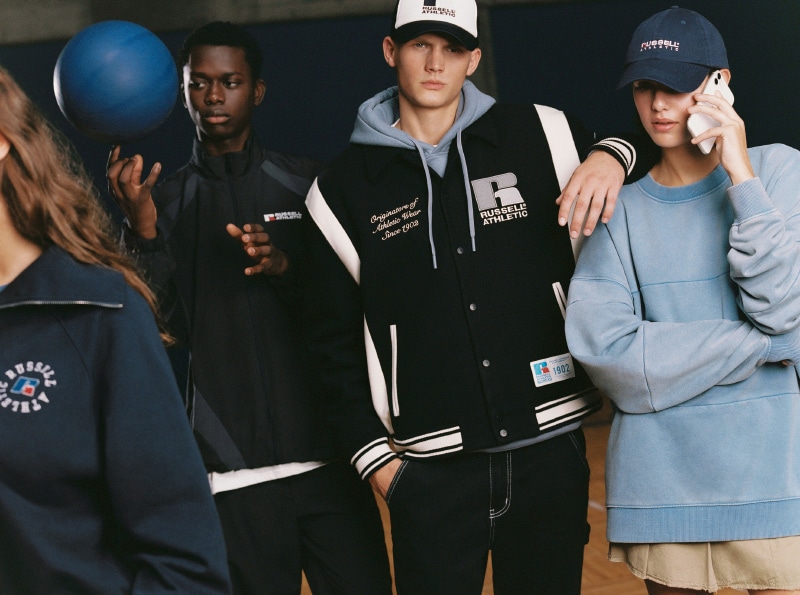 Russell Athletic, Russell Athletic by Pull&Bear is out now. The 90s  collaboration promoting varsity style. Shop now at www.pullandbear.com!!