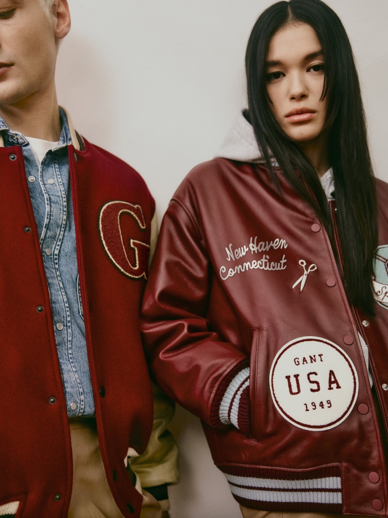 Leather Varsity Jacket - GANT